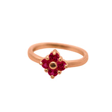 Load image into Gallery viewer, rose-gold-ruby-lucky-ring