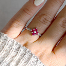 Load image into Gallery viewer, white-gold-ruby-lucky-ring