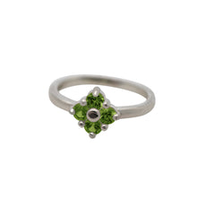 Load image into Gallery viewer, Sterling-Silver-Green-Tourmaline-Lucky-Ring