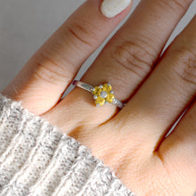 Load image into Gallery viewer, Yellow-Sapphire-Lucky-Ring-Wearing