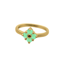 Load image into Gallery viewer, gold-yellow-chrysoprase-Lucky-Ring