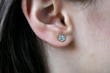 Load image into Gallery viewer, 5mm-gold-aquamarine-stud