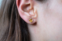 Load image into Gallery viewer, 6mm-sterling-silver-citrine-stud