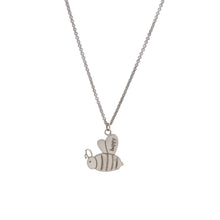 Load image into Gallery viewer, Bee Happy Necklace in Sterling Silver