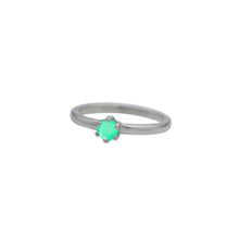 Load image into Gallery viewer, Chrysoprase Round Faceted Stacking Ring