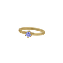 Load image into Gallery viewer, Tanzanite Round Faceted Stacking Ring