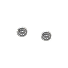 Load image into Gallery viewer, Heart Earrings in Sterling Silver