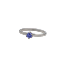 Load image into Gallery viewer,    Iolite-Birthstone-Solitare-Stacking-Ring