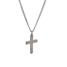 Load image into Gallery viewer, Men’s Cross Necklace in Sterling Silver