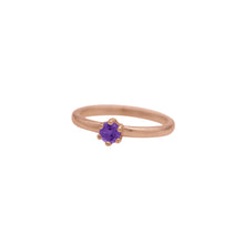 Load image into Gallery viewer, Amethyst Round Faceted Stacking Ring