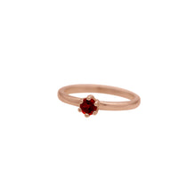 Load image into Gallery viewer, Garnet Round Faceted Stacking Ring
