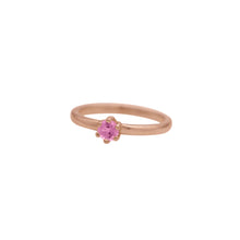 Load image into Gallery viewer, Pink-Sapphire-Birthstone-Solitare-Stacking-Ring
