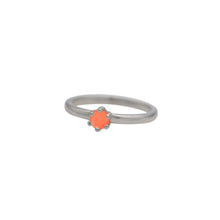 Load image into Gallery viewer, Carnelian-Birthstone-Solitare-Stacking-Ring