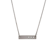 Load image into Gallery viewer, Starfish Bar Necklace in Sterling Silver