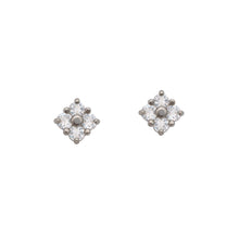 Load image into Gallery viewer, Moonstone-Lucky-Clover-Stud-Earrings