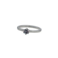 Load image into Gallery viewer, White-Gold-Alexandrite-Incandecant-Light-Birthstone-Solitare-Stacking-Ring