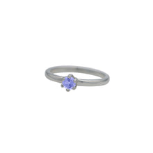 Load image into Gallery viewer, Tanzanite Round Faceted Stacking Ring