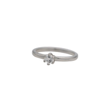 Load image into Gallery viewer, White-Sapphire-Sterling-Silver-Birthstone-Solitare-Stacking-Ring