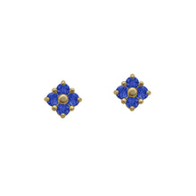 Load image into Gallery viewer, Lucky Stud Earrings in Blue Sapphire