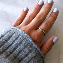 Load image into Gallery viewer, Gray Spinel Round Faceted Stacking Ring