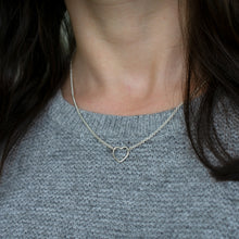 Load image into Gallery viewer, Minimal Heart Necklace in Sterling Silver
