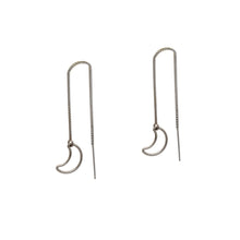 Load image into Gallery viewer, Crescent Moon Threader Earrings