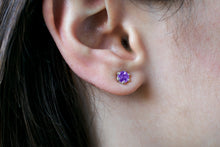 Load image into Gallery viewer, 5mm Amethyst Stud Earrings
