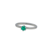Load image into Gallery viewer, gold-Emerald-Birthstone-Solitare-Stacking-Ring