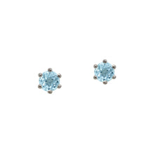 Load image into Gallery viewer,    white-gold-aquamarine-stud