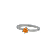 Load image into Gallery viewer, Spessartite Garnet Round Faceted Stacking Ring