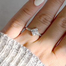 Load image into Gallery viewer, Lucky-Ring-wearing-white-sapphire-sterling-silver
