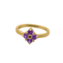 Load image into Gallery viewer, Yellow-Gold-Amethyst-Lucky-Ring

