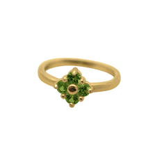 Load image into Gallery viewer, Yellow-Gold-Green-Tourmaline-Lucky-Ring
