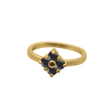 Load image into Gallery viewer, Yellow-gold-Lucky-Ring-black-spinel
