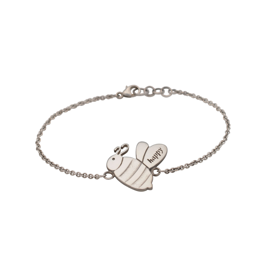 Bee Happy Bracelet in Sterling Silver