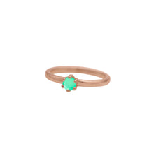 Load image into Gallery viewer, Chrysoprase Round Faceted Stacking Ring
