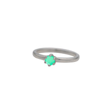 Load image into Gallery viewer, Chrysoprase Round Faceted Stacking Ring
