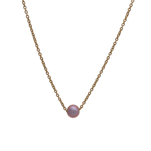 Lilac Pearl Necklace in Sterling Silver