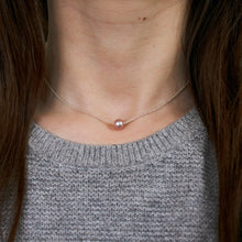 Load image into Gallery viewer, Lilac-Silver-Pearl-Necklace
