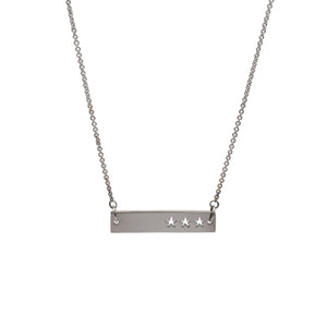Starfish Bar Necklace in Sterling Silver