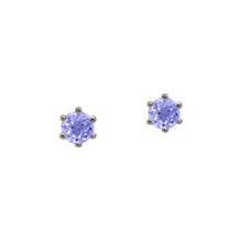 Load image into Gallery viewer, Tanzanite-Faceted-Studs
