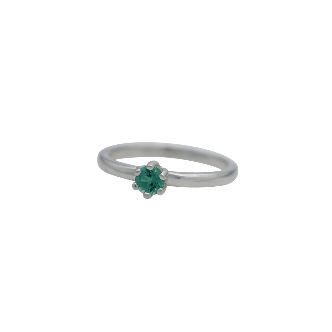 Alexandrite Round Faceted Stacking Ring