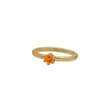 Load image into Gallery viewer, Spessartite Garnet Round Faceted Stacking Ring
