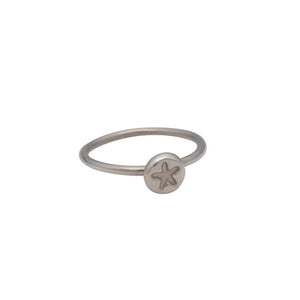 Starfish Circle Ring in Sterling Silver