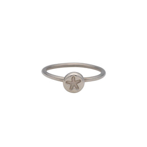 Starfish Circle Ring in Sterling Silver