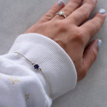 Load image into Gallery viewer, Round Iolite Bracelet in Sterling Silver
