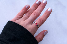 Load image into Gallery viewer, Ruby Round Faceted Stacking Ring
